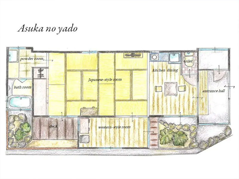 Floor plan of Asuka no yado.